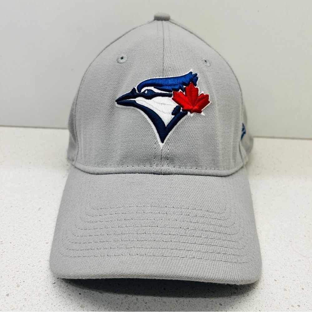 MLB Toronto Blue Jays New  Era Fitted Hat Baseball Cap 6 Panel Gray Sz M/L